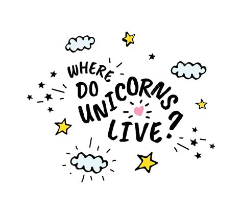 Vector Cartoon Sketch Illustration The Habitat Of Unicorns Vector, Cartoon Clipart, Unicorns ...