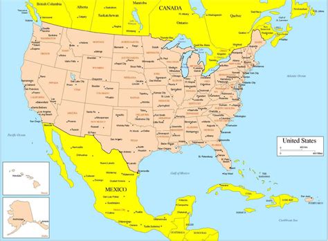 Map Of Usa States And Major Cities