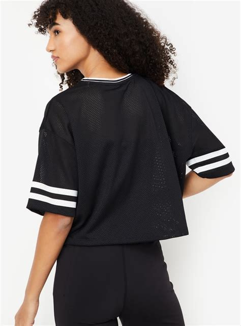 Buy Women Mesh Boxy Fit Athleisure T-shirt Online at just Rs. 499.0 ...