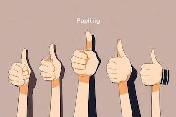 Thumbs up vector illustration public approval concept | Premium AI ...