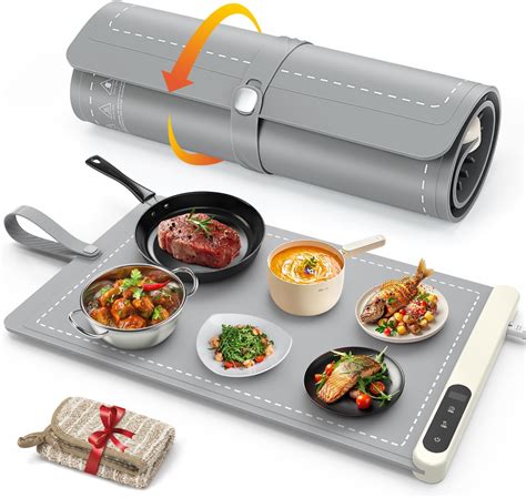 Amazon.com: UJR Portable Food Warmer Warming Mat: Electric Rollable ...