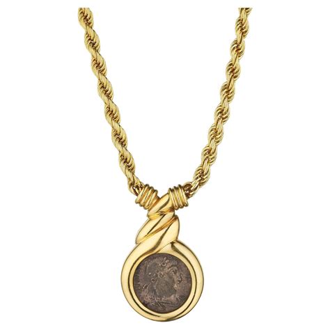 Bulgari Gold Ancient Coin Necklace at 1stDibs