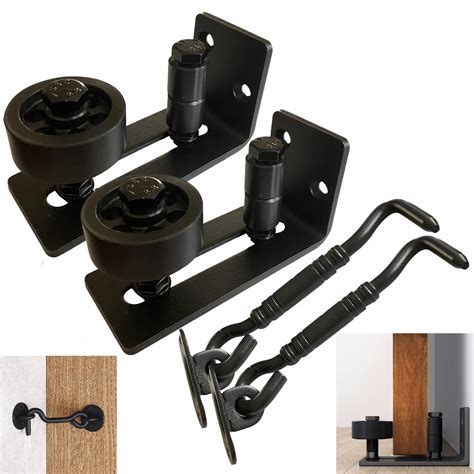 Buy 2X Sliding Barn Door Floor Guide Barn Door Guide Lock Barn Door ...
