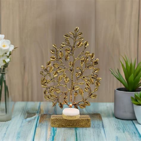 Brass Bodhi Tree Tea Light Holder – PujaNpujari