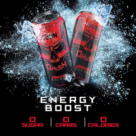 Buy USN Qhush Extreme Energy Drink, Red Rush - Xtreme Energy Drink ...