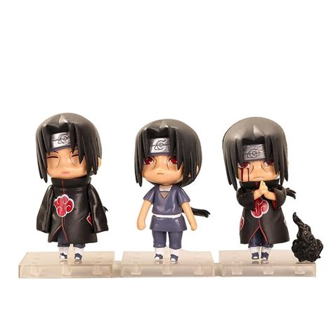 Buy AUGEN Itachi Uchiha Set of 3 Action Figure Limited Edition for Car ...