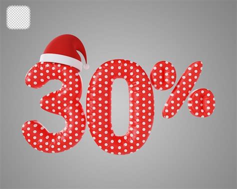 Christmas discount price 30 percent off 3d illustration | Premium PSD