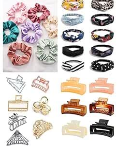 Snowpearl 10 Pieces Hair Accessories Combo – Large Hair Claw | Satin ...