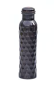 THAMMAR Black Hammered Copper Water Bottle, 1L, Pack of 1 : Amazon.in ...