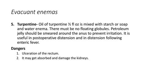 Enemas | PPTX - when to avoid an enema