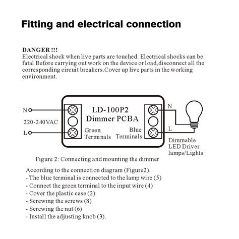 Tremelec Black LED Cord Dimmer with 220-240V 3-100W Trailing India | Ubuy