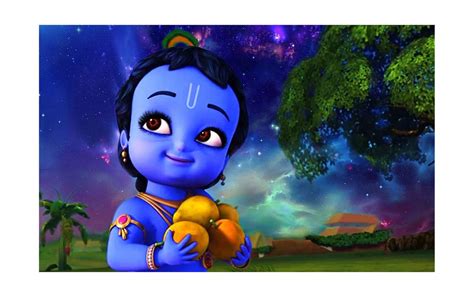 Religious Cartoon Wall Poster|Little Krishna Cartoon Poster for Play ...