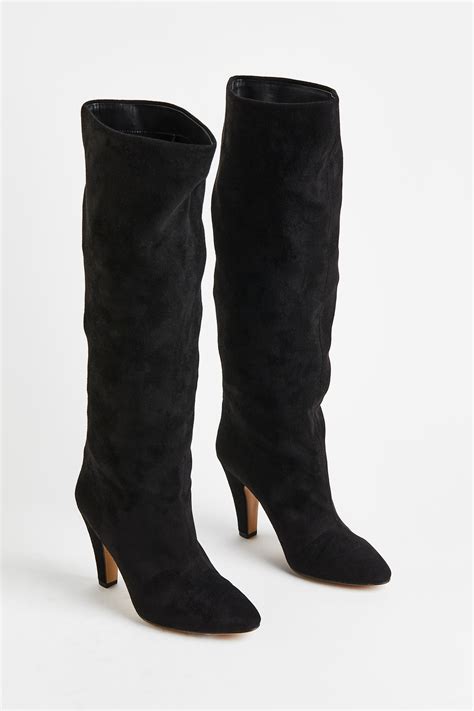Knee-high heeled boots - Black - Ladies | H&M IN