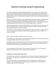 R Programming Machine Learning 的图像结果