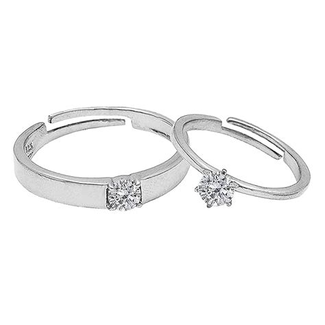 Buy GIVA 925 Sterling Silver Anushka Sharma Minimal Couple Rings ...