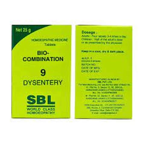 SBL Bio Combination 9 (25g) Dysentery and Gastro-Entero-Colitis, Stool ...