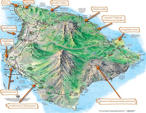 Kona Island Hawaii Map