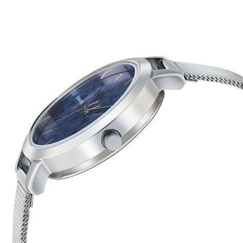 Sonata Silver Lining Blue Dial Women Watch With Stainless Steel Strap