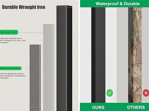 Stair Railing Indoor U Shaped Stair Rail Metal Bannister Rail ...