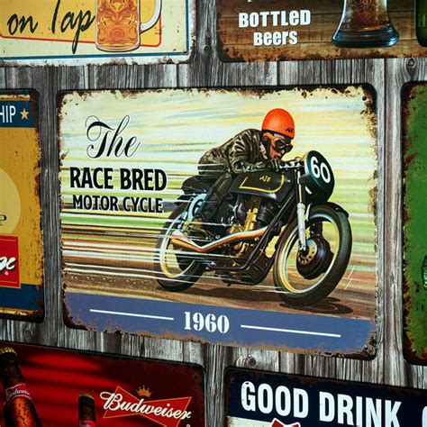 Number Plates Big wall sign - The Race Bred Motorcycle 1960 — eazy wagon