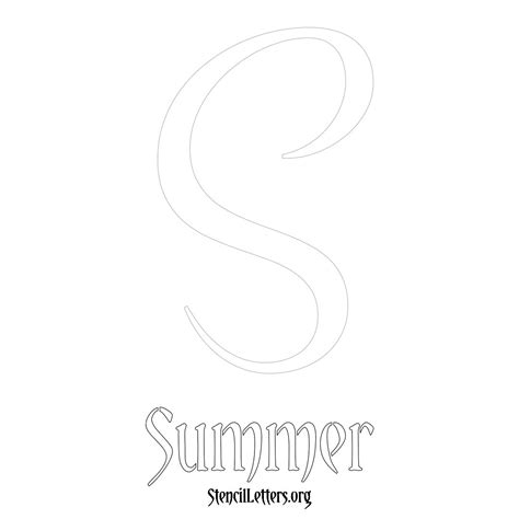 Summer Free Printable Name Stencils with 6 Unique Typography Styles and ...