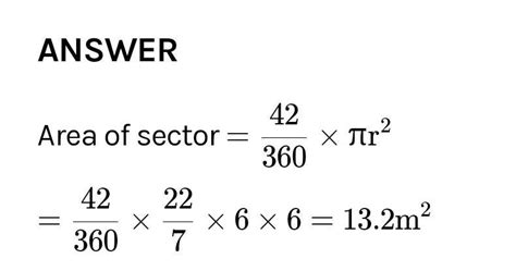 find the area of a sector of a circle whose radius is 6 cm and the ...