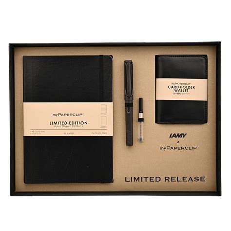 Lamy Safari Umbra Gift Set with myPaperclip A5 Black NB & CH | Lamy ...