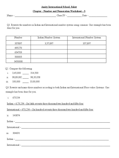 Image result for Class 4 Maths Chapter Numeration PDF