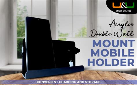 U & U UNIQUE UTILITIES Wall Mount Mobile Charging Stand – Holds 2 ...