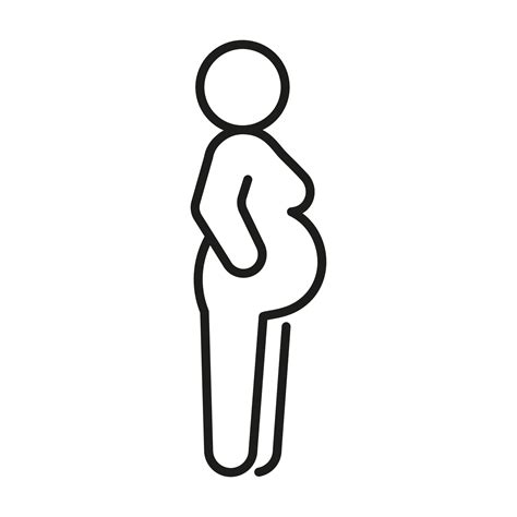 Pregnancy Clip Art Black And White