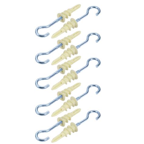 uxcell 10Pcs Self Drilling Drywall Anchor 14mm Inner Dia Zinc Plated ...