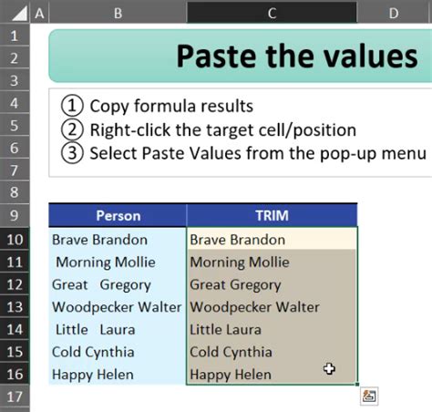 Image result for Excel Paste Selection Values
