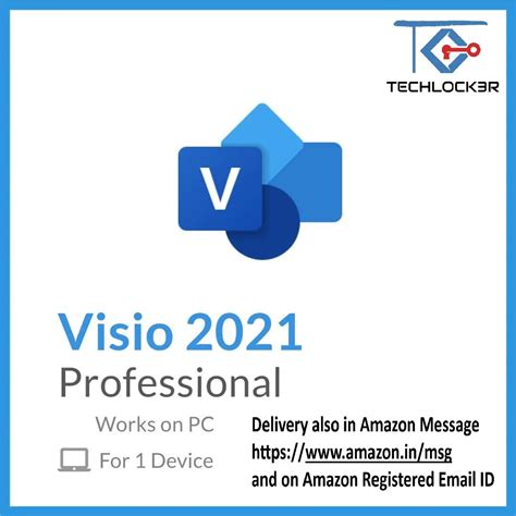 TECHLOCKER Visio Professional Pro 2021 | Retail Product License Key ...