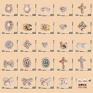 Buy Generic 323 50pcs : 100pcs Metal Nail Rhinestones 3d Nail Art ...