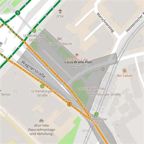 veloroute.hamburg · Planung: Louis-Braille-Platz (Veloroute 13)