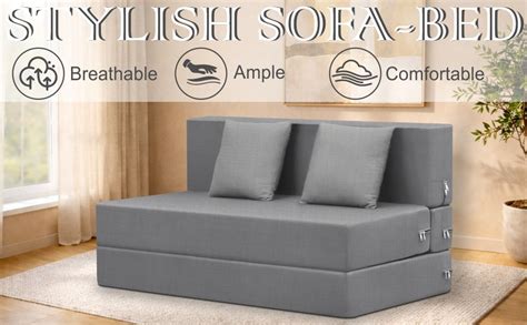 Deco Studio Two-Seater Sofa Cum Bed Foldable Sofa Cum Bed Washable ...