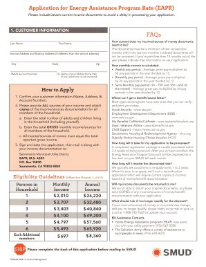 Energy Assistance Program Application - Blank Fillable Template | Fill ...