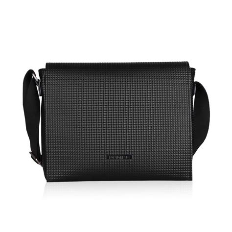 Buy Police Pyramid Black PU Leather Men Messenger Bag Online