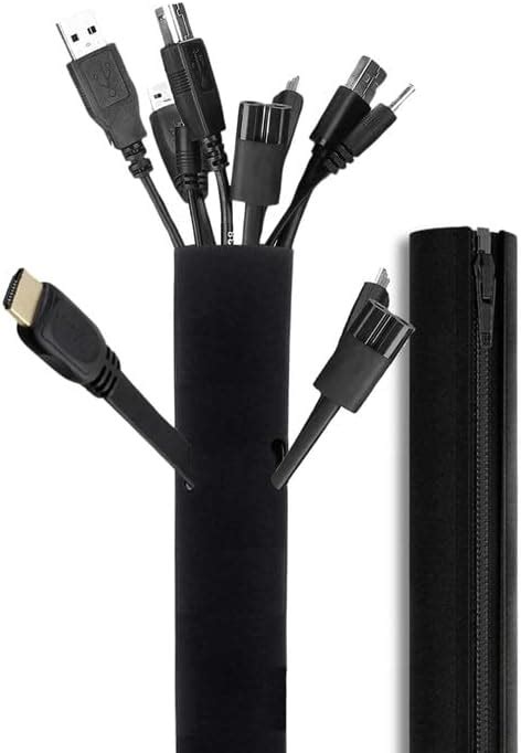 ELV Direct Cable Organiser Manager Cord Management System Sleeve for TV ...