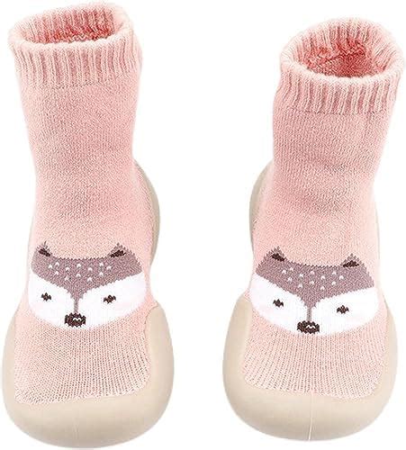 Baby Winter Fuzzy Sock Shoes, Baby Anti Slip Rubber Sole Thick Shoes ...