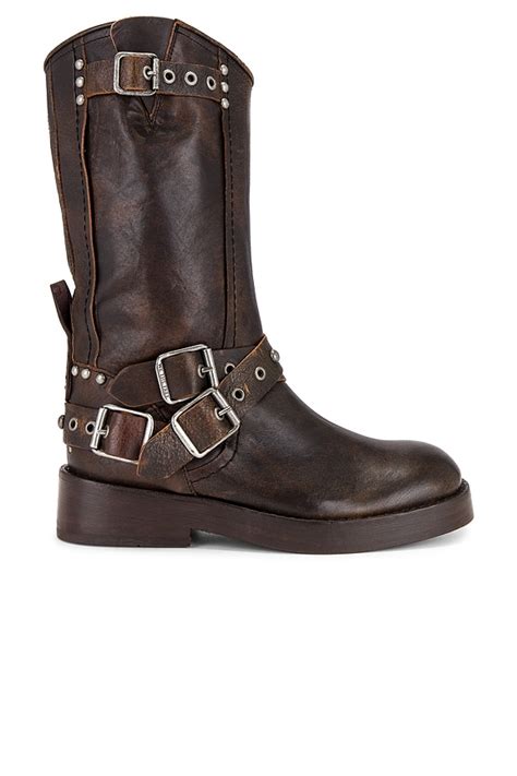 Free People x We The Free Janey Engineer Boot In Chocolate in Chocolate ...