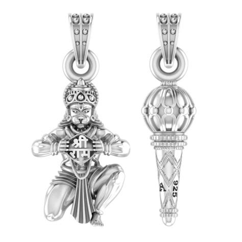 Akshat Sapphire Sterling Silver (92.5% purity) Combo Ppack God Hanuman ...