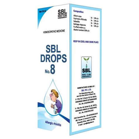 SBL Drop No 8 for Allergic Rhinitis, Nasal Discharge and Sneezing ...