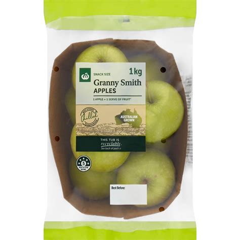 Calories in Woolworths Fresh Granny Smith Apples calcount