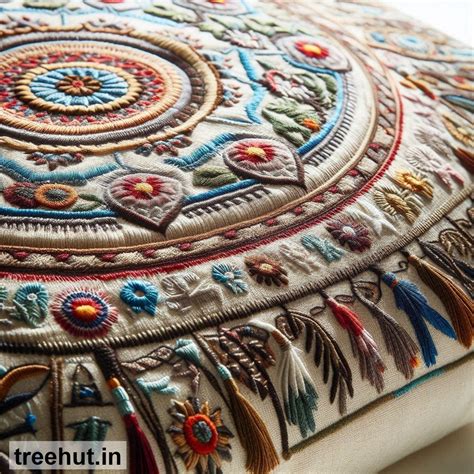 Embroidered Cushion Cover for Elegant Bedroom and Lounge Decor ...