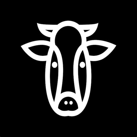 Cow head vector line art | Premium Vector
