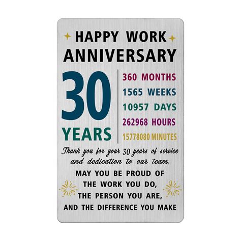 Happy 30th Work Anniversary 30th Work Anniversary | Zazzle CA