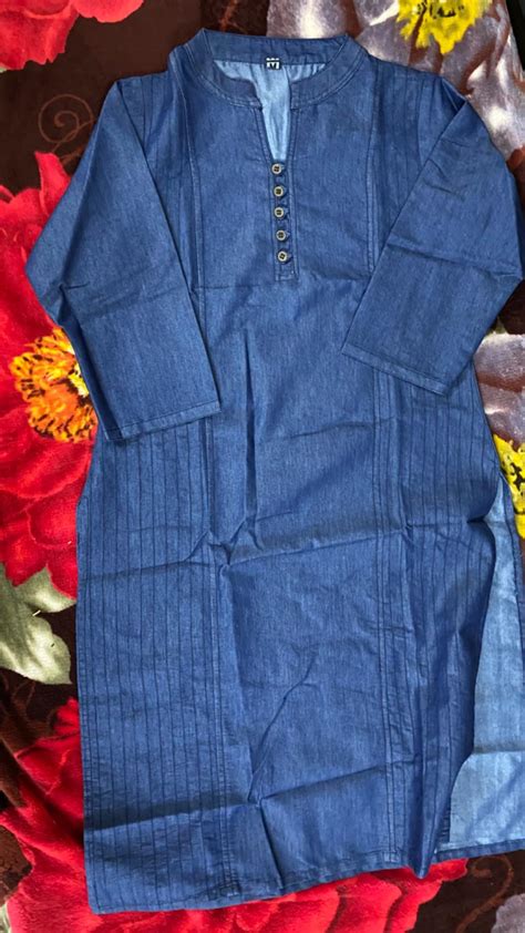 Buy fonista Denim Kurta for Women Stylish | Women Kurtas | with 3/4 ...