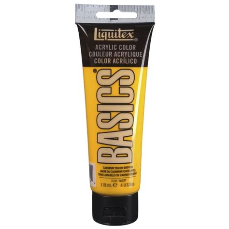 htconline.in| Liquitex Basics Acrylic Cadmium Yellow Deep Hue - 118ml (163)
