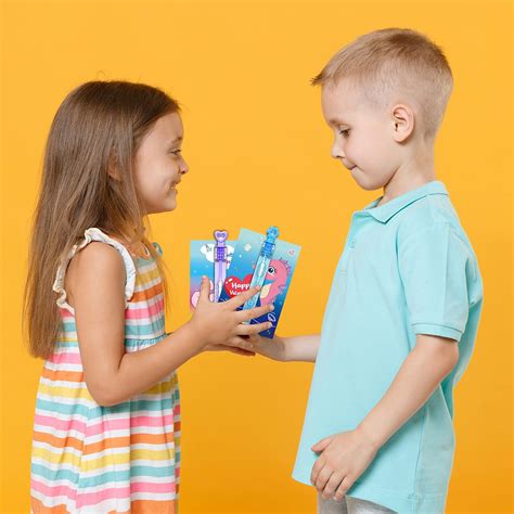 Buy Valentines Day Cards for Kids with Mini Bubble Wands, 36Pcs ...
